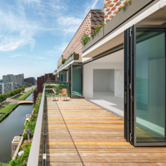 La baie accordéon Highline en aluminium