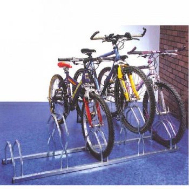 Râtelier 5 vélos côte à côte au sol