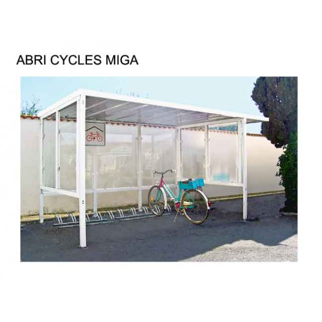 Abri cycles Miga bois