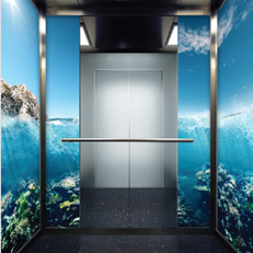Film stratifié anti-rayures pour cabines d'ascenseur - Schindler Graphic Walls