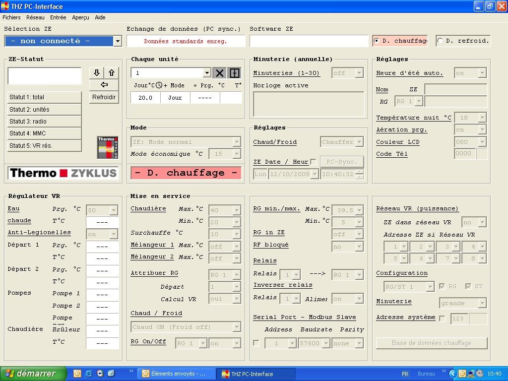 Logiciel de gestion PC-i Profile Thermozyklus