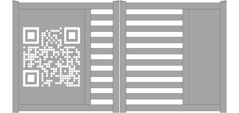 Portail Alu QRCODE Rothe Fermetures
