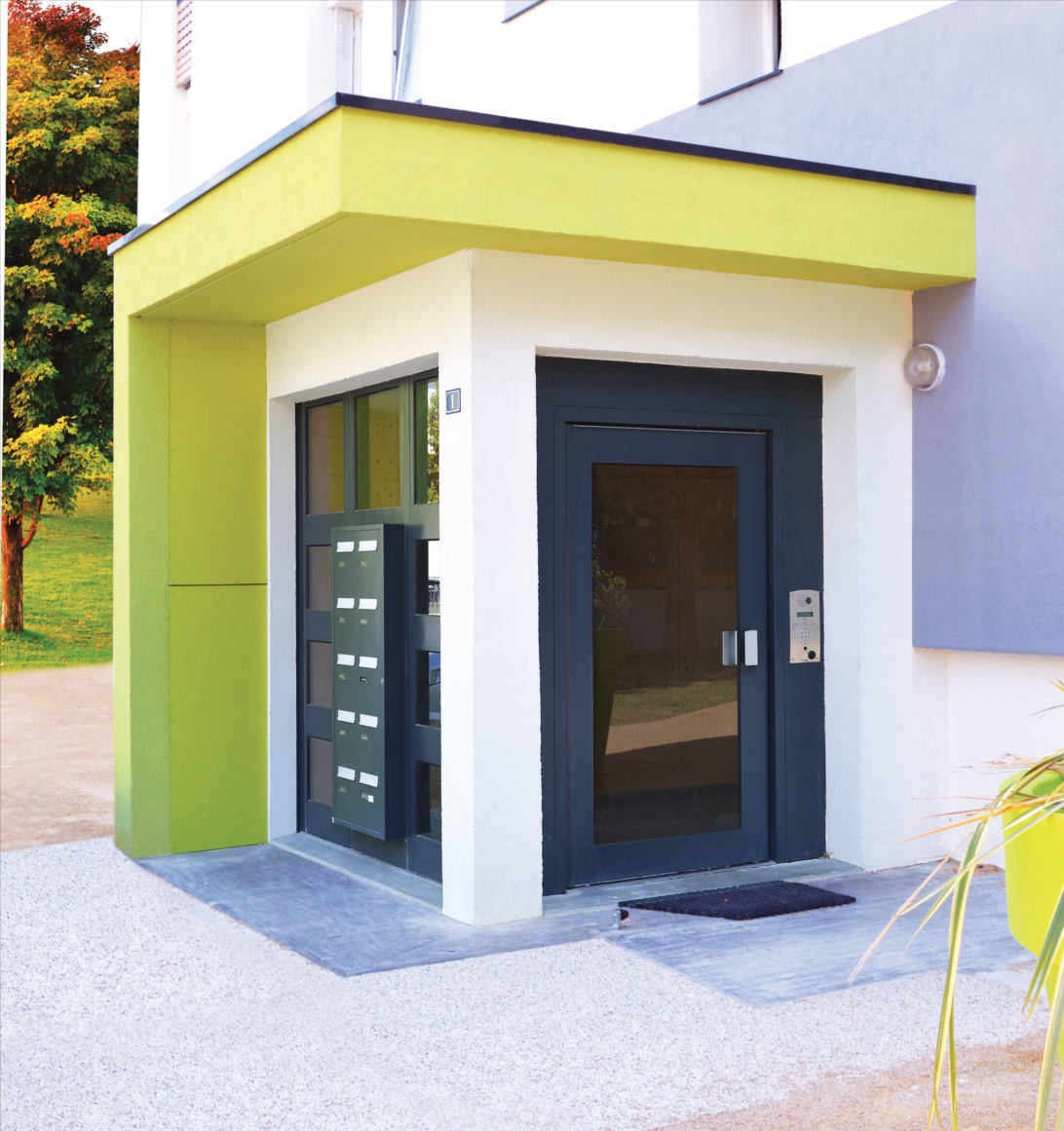 Porte d'entrée d'immeuble Gamme Sécurité Renforcée Clarté Cibox