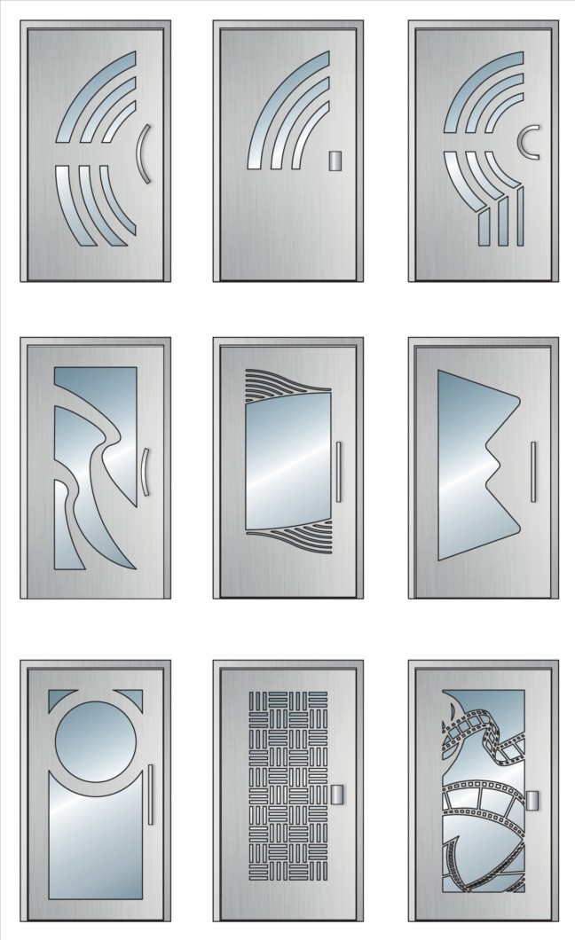 Porte d'entrée d'immeuble Décor Ouragan Cibox