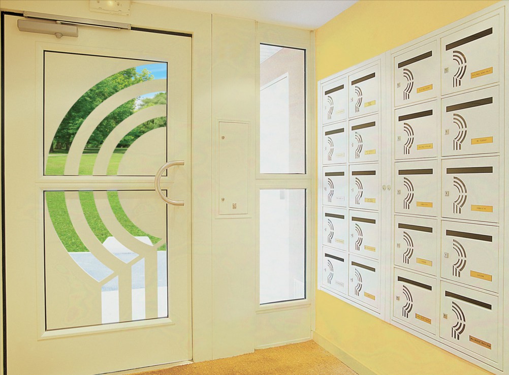 Porte d'entrée d'immeuble Gamme Décor Inter Cibox