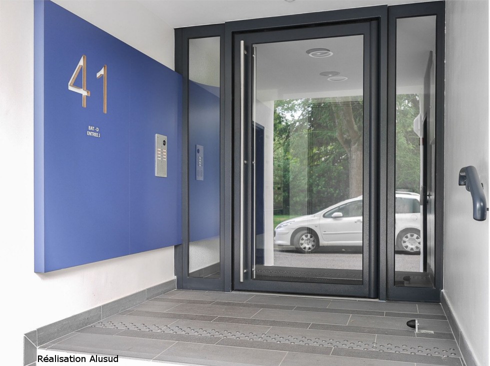 Porte d'entrée d'immeuble Gamme Résidence Clarté Cibox