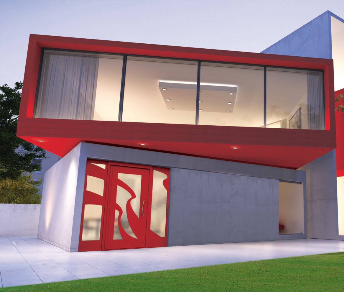 Porte d'entrée d'immeuble Décor Ouragan Cibox