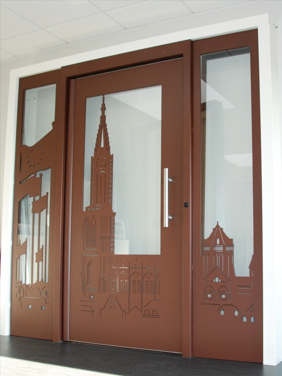 Porte d'entrée d'immeuble Gamme Décor Personnalisée Cibox