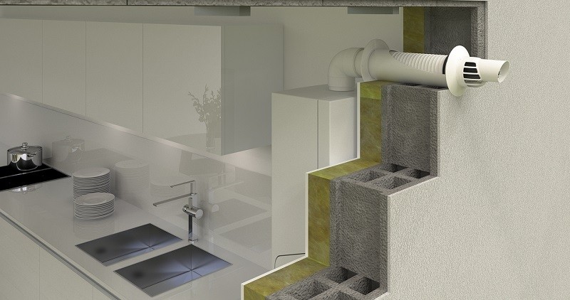 Terminal de rénovation 60/100 pour chaudières à condensation Rolux RENOFIT® Ubbink