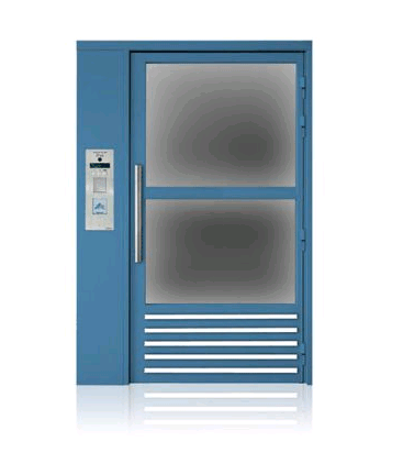 Porte anti-vandale sur paumelles Rhéa
