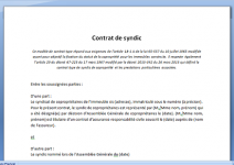 Contrat type de syndic