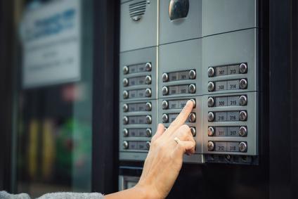 Interphone d'un immeuble de bureau